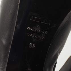 Pre Owned Le Silla Black Leather Ankle Boots Size 39