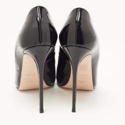 Le Silla Black Patent Leather Pointed Toe Pumps Size 39.5