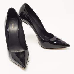 Le Silla Black Patent Leather Pointed Toe Pumps Size 39.5