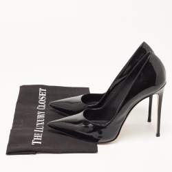 Le Silla Black Patent Leather Pointed Toe Pumps Size 39.5