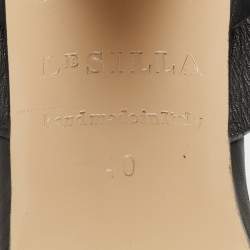 Pre Owned Le Silla Black Leather Ankle Strap Sandals Size 40