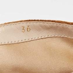 Pre Owned Le Silla Brown Velvet Crystal Embellished Espadrilles Flats Size 36