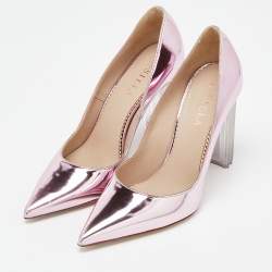 Le Silla Rose Pink Mirror Leather Fergie Iris Pumps Sizes 37.5