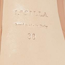 Pre Owned Le Silla Beige Patent Leather Uma Platform Pumps Size 38