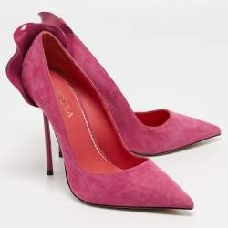 Pre Owned Le Silla Pink Suede Petalo Pumps Size 37.5
