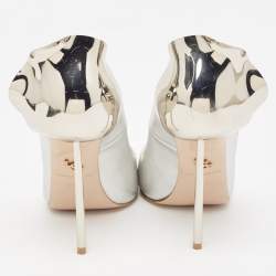 Pre Owned Le Silla Silver Leather Petalo Pumps Size 37.5