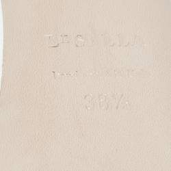 Pre Owned Le silla  White Leather Pointed Toe Pumps Size 38.5 