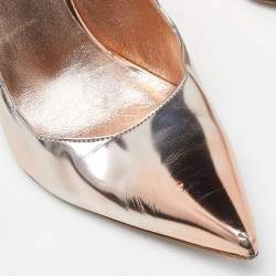 Pre Owned Le Silla Rose Gold Leather Petalo Pumps Size 41
