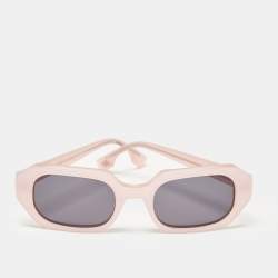 Le Specs Luxe Pink/Black La Dolce Vita Rectangular Sunglasses