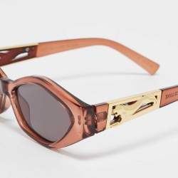 Le Specs Brown/Black Petite Panthere Oval Sunglasses