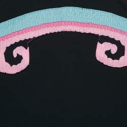 Pre Owned Leonard Paris Black Printed Silk Jersey Sleeveless Maxi Dress S