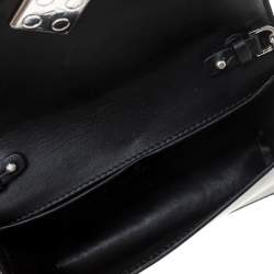 Les Petits Joueurs Black Ginny Palms Fringe Chain Clutch
