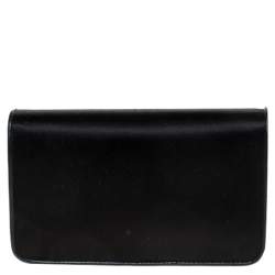Les Petits Joueurs Black Ginny Palms Fringe Chain Clutch