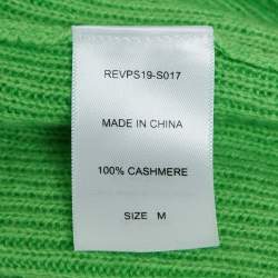 Les Rêveries Acid Green Cashmere Turtleneck Sweater M