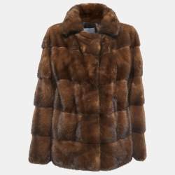 Pre Owned Lily Violette Brown Mink Fur Coat M