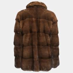 Pre Owned Lily Violette Brown Mink Fur Coat M