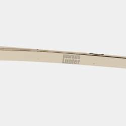 Linda Farrow x Markus Lupfer Gold/Black Glitter Heart Shape Sunglasses