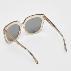 Linda Farrow Grey/Silver Mirror LFL/556 Oversized Sunglasses