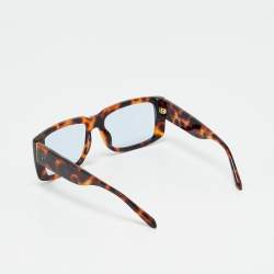 Pre Owned Linda Farrow Tortoise Brown Morrison Rectangle Sunglasses