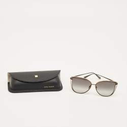 مملوكة مسبقًا Linda Farrow Matt Black/Gold Tone Gradient 8642 Dinah Butterfly Sunglasses