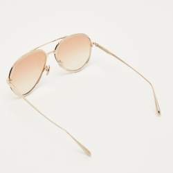 ممل�وكة مسبقًا نظارة شمسية ليندا فاروا بنية/ذهبية ماتيس طيار متدرج