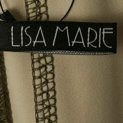Lisa Marie Fernandez Green Jersey Ruffled Swimsuit M