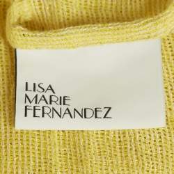 Pre Owned Lisa Marie Fernandez Yellow Gauze Linen Belted Mini Dress S
