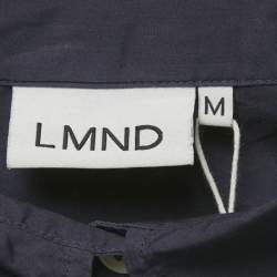 Pre Owned LMND Navy Blue Cotton Chiara Classic Shirt & Shorts Set M/S