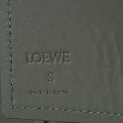 Pre Owned Loewe Green Leather Obi Corset Belt S