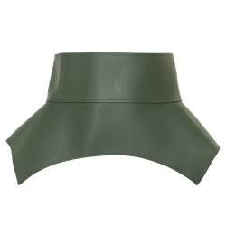 Pre Owned Loewe Green Leather Obi Corset Belt M