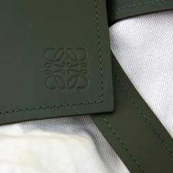 Pre Owned Loewe Green Leather Obi Corset Belt M