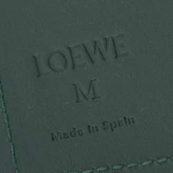 Pre Owned Loewe Green Leather Obi Corset Belt M