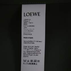 Pre Owned Loewe Green Leather Obi Corset Belt M