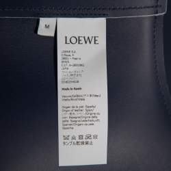 Pre Owned Loewe Blue/White Leather Obi Corset Belt M