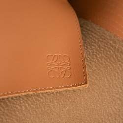 Pre Owned Loewe Tan/Beige Leather and Calfhair Obi Corset Belt M