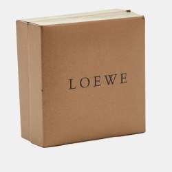 Loewe Black Leather Gold Tone Anagram Wrap Bracelet