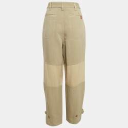 Loewe Brown Linen Blend Patch Pocket Cargo Pants S