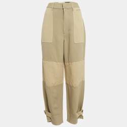 Loewe Brown Linen Blend Patch Pocket Cargo Pants S