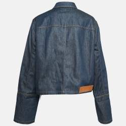 مملوكة مسبقًا Loewe Blue Denim Fisherman Turn-Up Jacket M