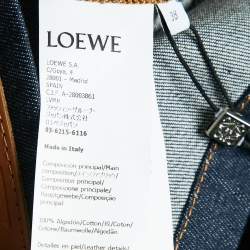 مملوكة مسبقًا Loewe Blue Denim Fisherman Turn-Up Jacket M