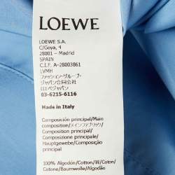 Pre Owned Loewe Blue Cotton High-Low Shirt Dress S