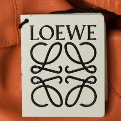 Pre Owned Loewe Orange Leather Culottes M 