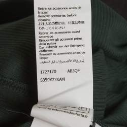 Pre Owned Loewe Green Logo Clasp Rib Knit Draped Tank Top XS