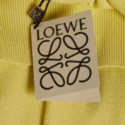 Pre Owned Loewe Yellow Knit Bell Sleeve Turtle Neck Sweater XS
