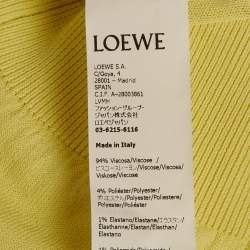 Pre Owned Loewe Yellow Knit Bell Sleeve Turtle Neck Sweater XS