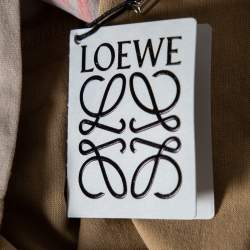 Pre Owned Loewe Beige Cotton Boyfriend Anagram Embroidered Oversized T-Shirt S
