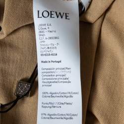 Pre Owned Loewe Beige Cotton Boyfriend Anagram Embroidered Oversized T-Shirt S