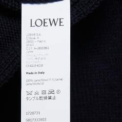 Pre Owned Loewe Navy Blue Wool Braided Detail Super Cropped Bolero M