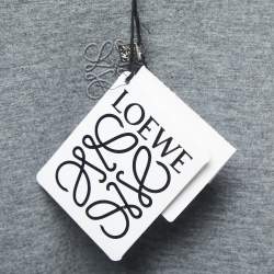 Pre Owned Loewe Grey Jersey Knit Embroidered Long Sleeve T-Shirt S