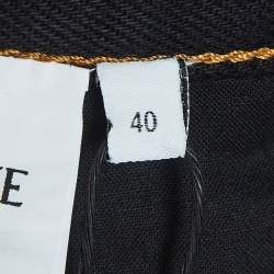 Pre Owned Loewe Black Denim Anagram Pocket Jeans M